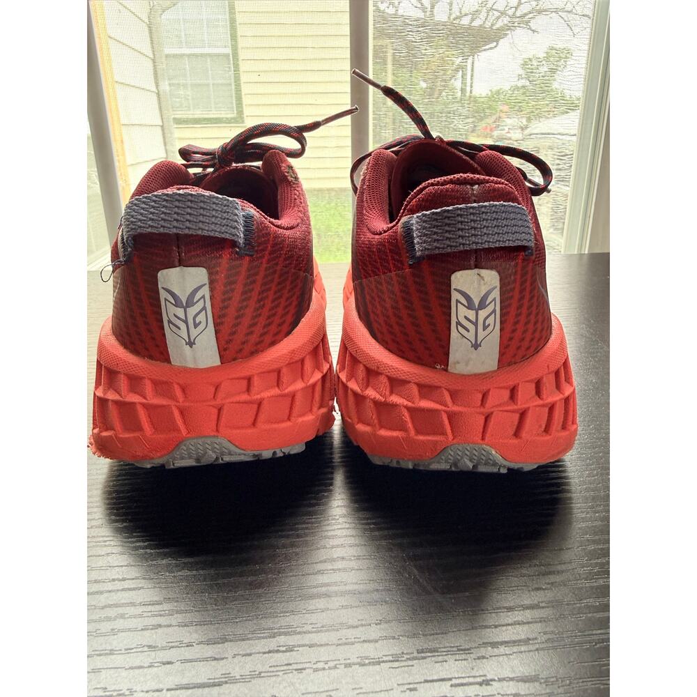 HOKA One One Speedgoat Trail Running Shoes Red Black Women’s Size 8.5 Sneakers - Picture 6 of 13